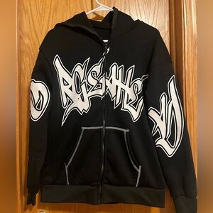 Black Graphic Hoodie
